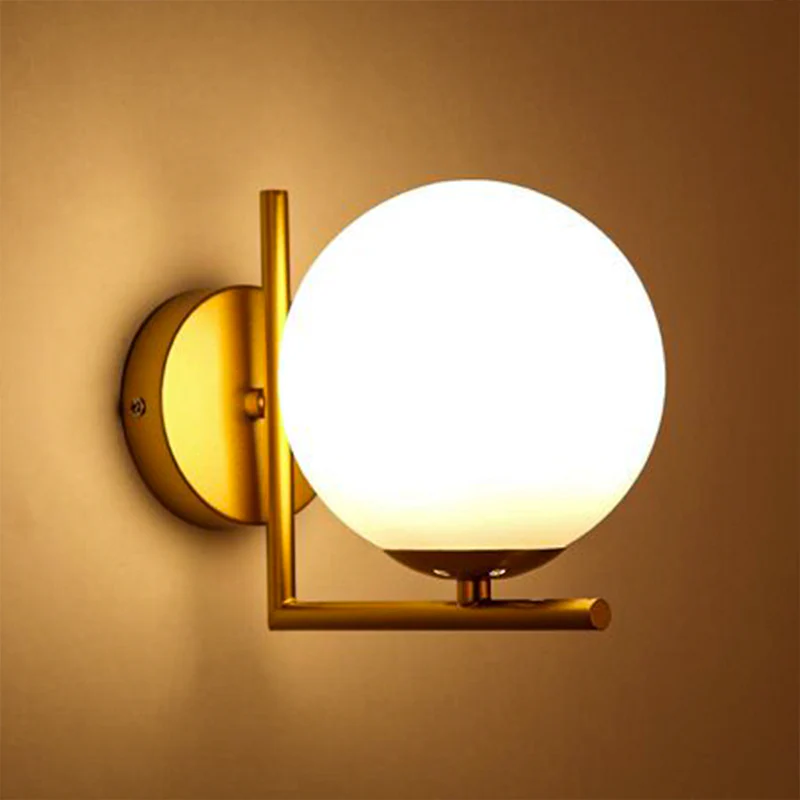 Gold Globe Wall Light