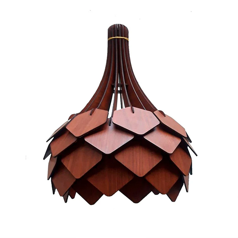 Wooden Pine Hanging Light
