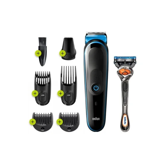BRAUN MGK5245 ALL-IN-ONE HAIR TRIMMER - BLACK / BLUE