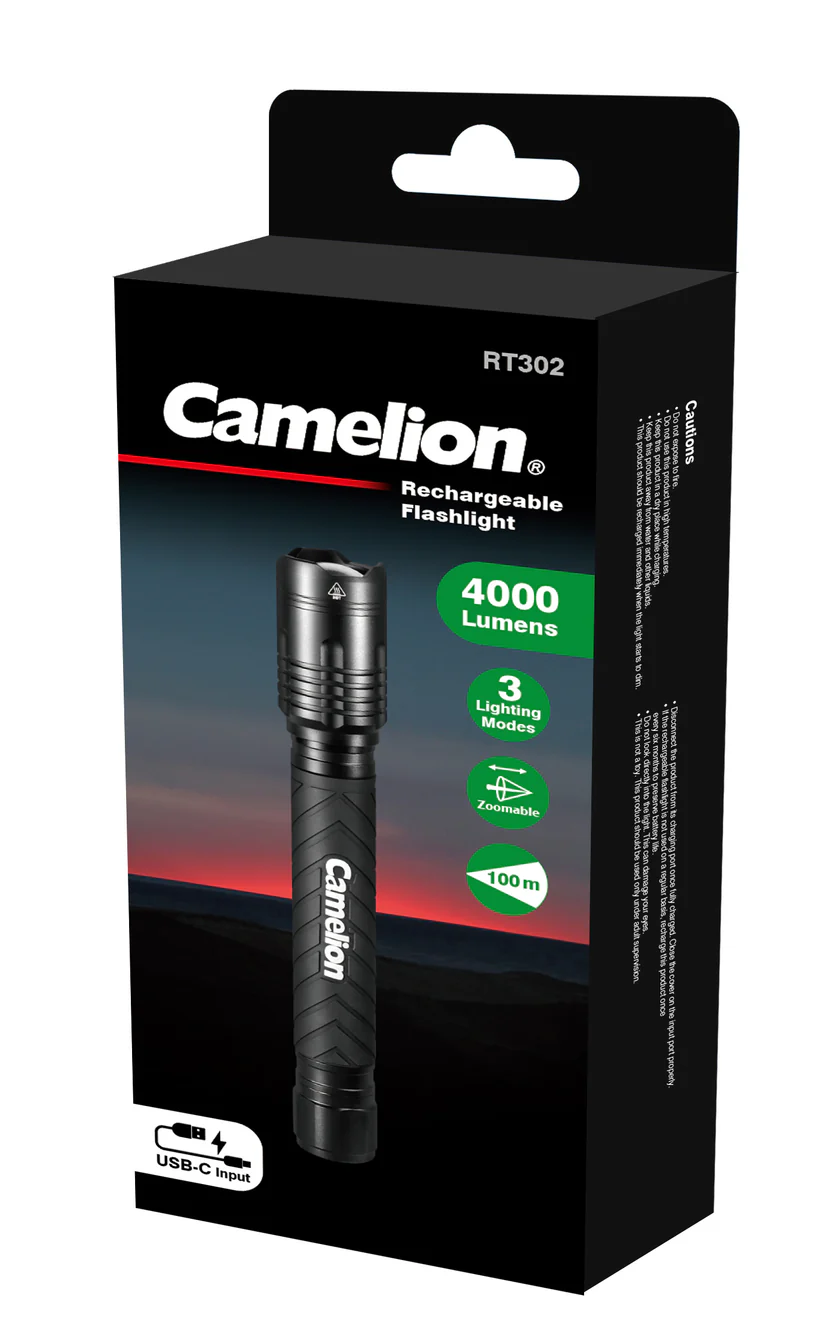 Camelion RT302 USB-C Rechargeable Flashlight - Image 3