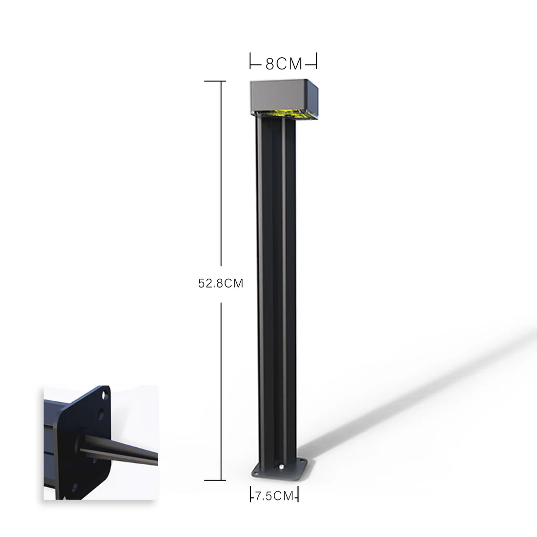Fl-Sb-55 Aluminum Alloy Solar Bollard Light - Image 3