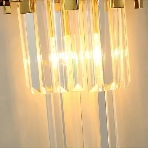 Modern di-chrome crystal wall lamp - Image 2