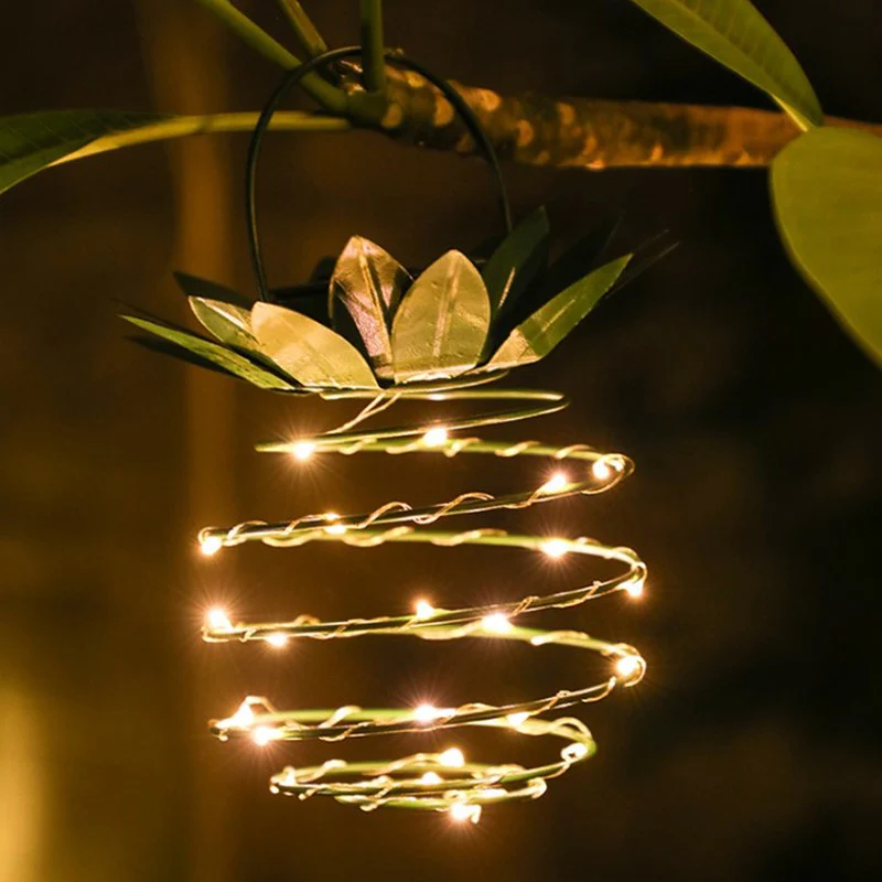 Pineapple Solar Hanging Light