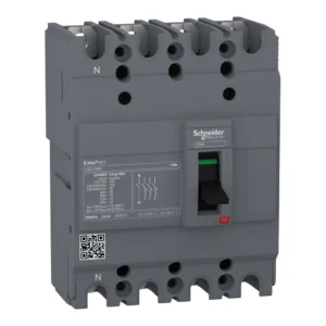 Schneider EZC100H 4 Pole Molded Case Circuit Breaker, 30 kA