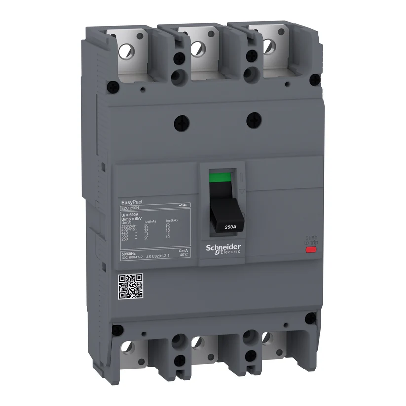 Schneider EZC250F 3 Pole Molded Case Circuit Breaker, 18 kA