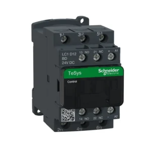 Schneider LC1D12BD TeSys D Contactor, 3P (3 NO) AC-3 12A 24 V DC Coil