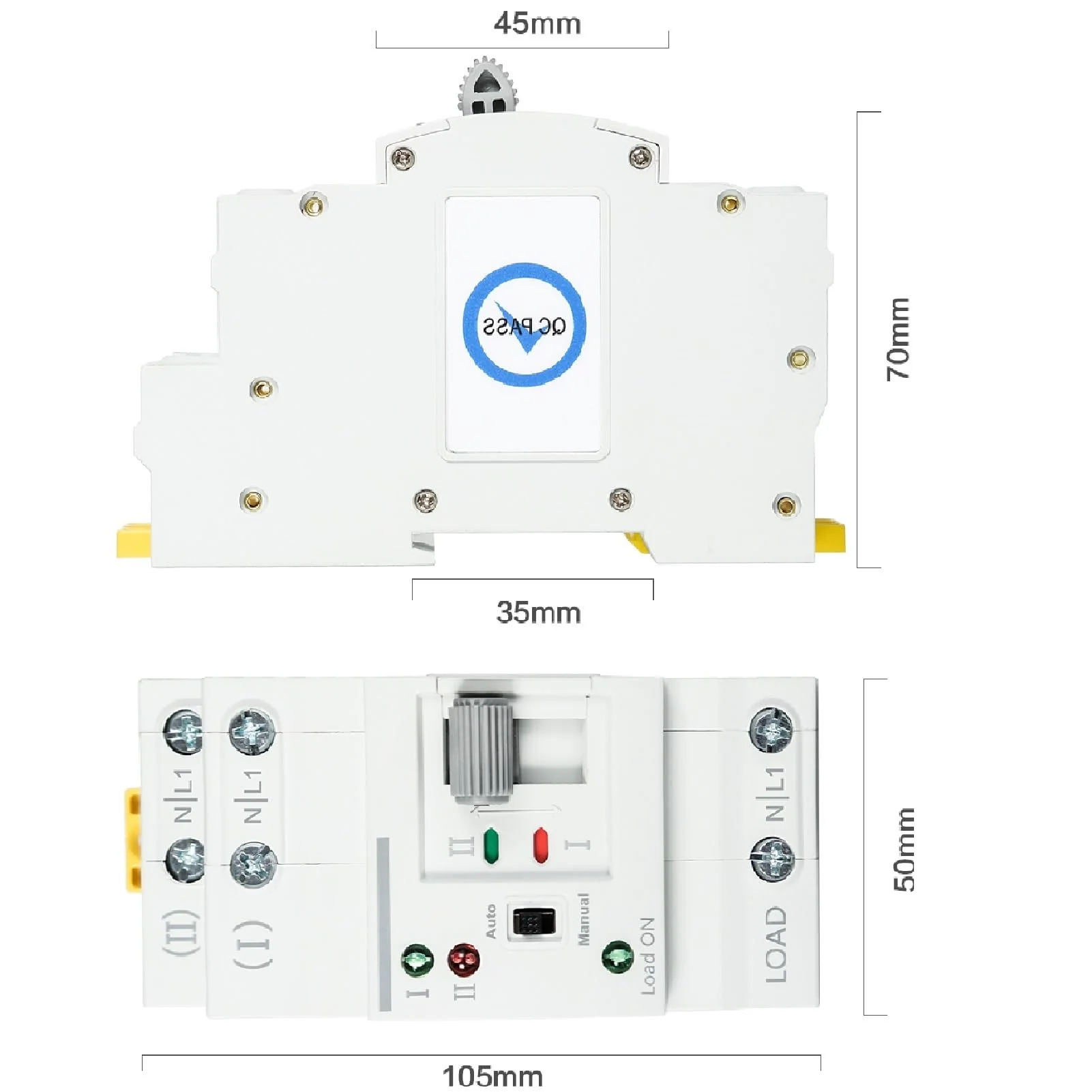 Mora AES-63A II Single Phase 63A Dual Power Automatic Transfer Switch ATS - Image 2