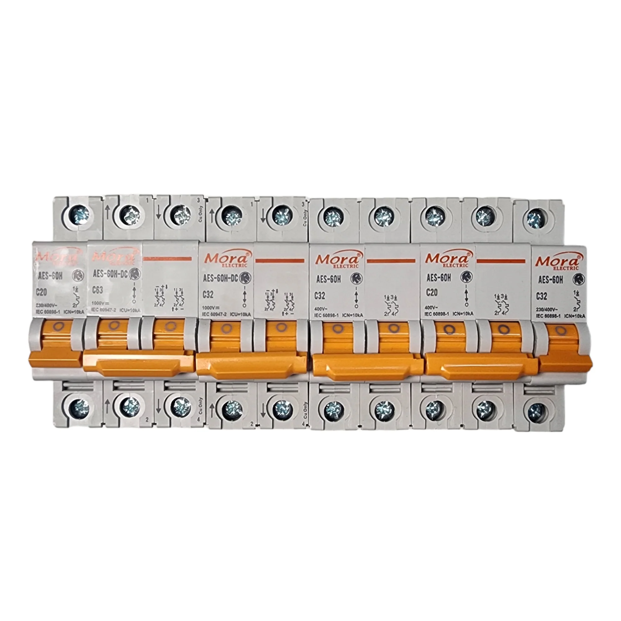 Mora 2P AC MCB Circuit breaker C type 230/400V 20A , 32A - Image 2