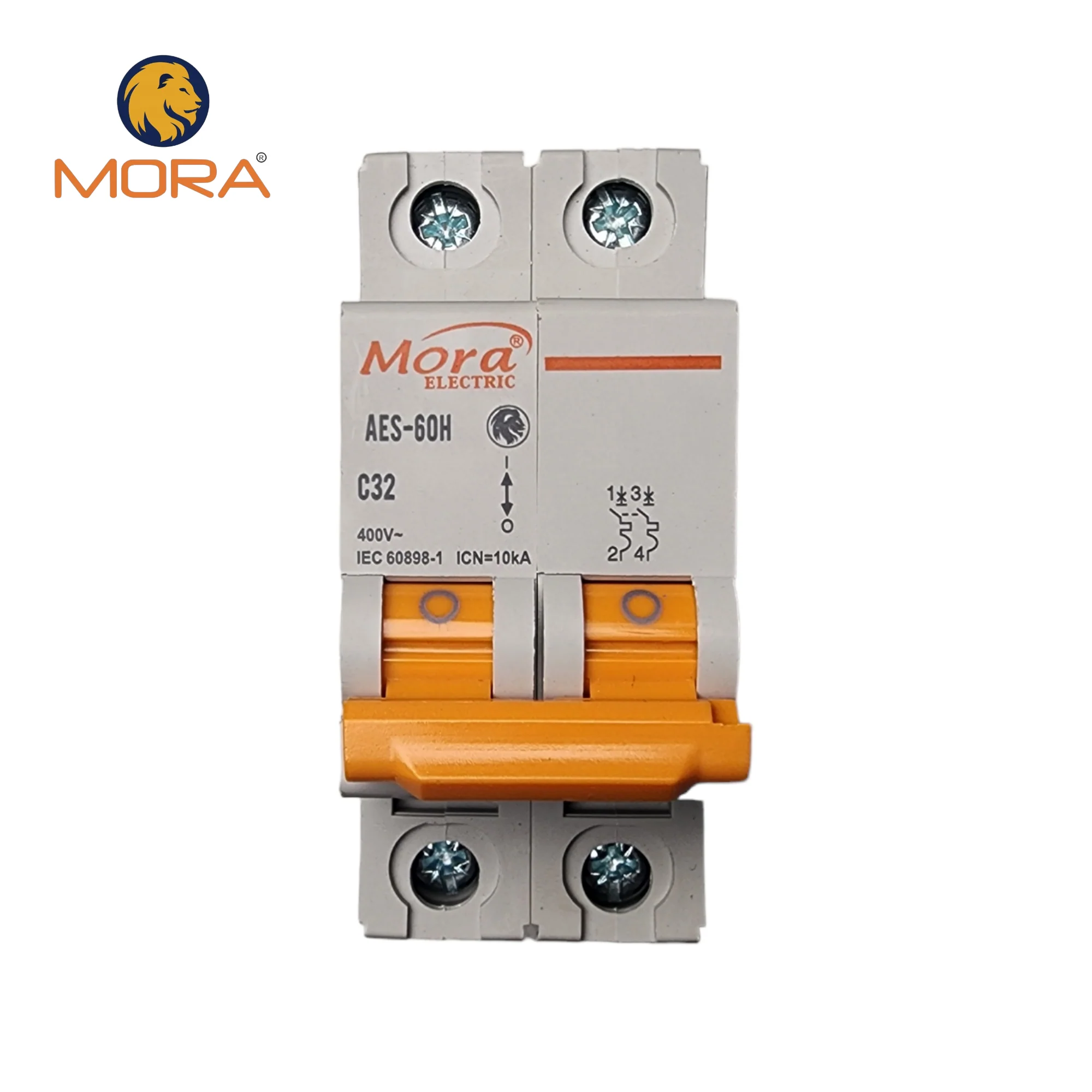Mora 2P AC MCB Circuit breaker C type 230/400V 20A , 32A