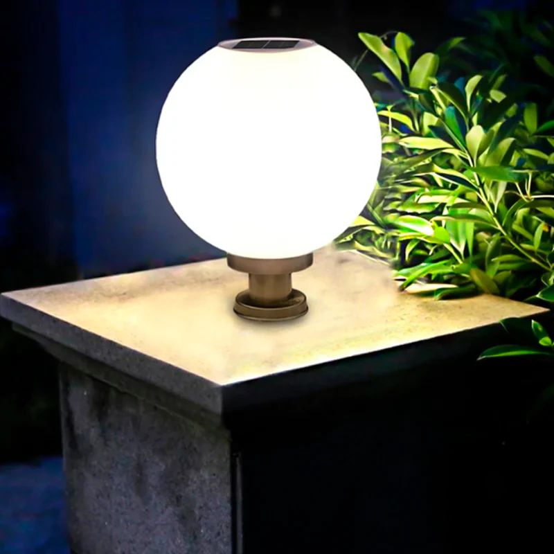 Solar Globe Pillar light