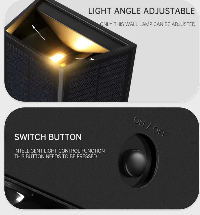 Two Way Adjustable Solar Wall Washer 8w - Image 2