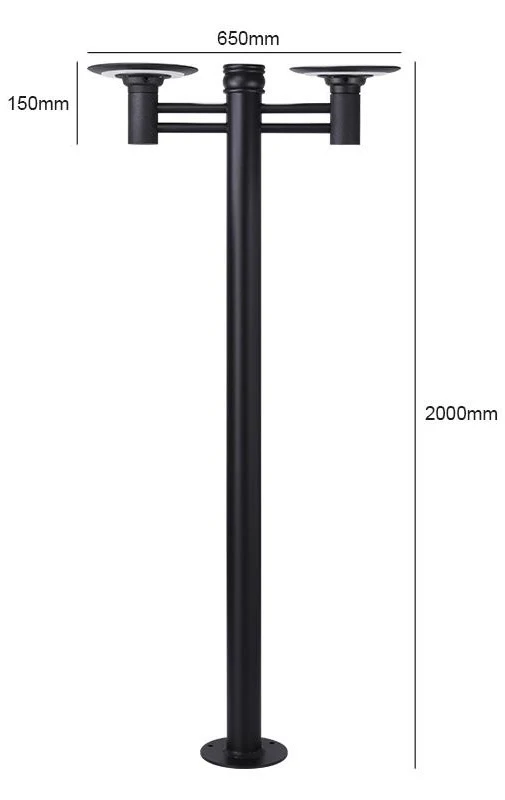 Solar Aluminum Dual Head Pole Light 20w - Image 3