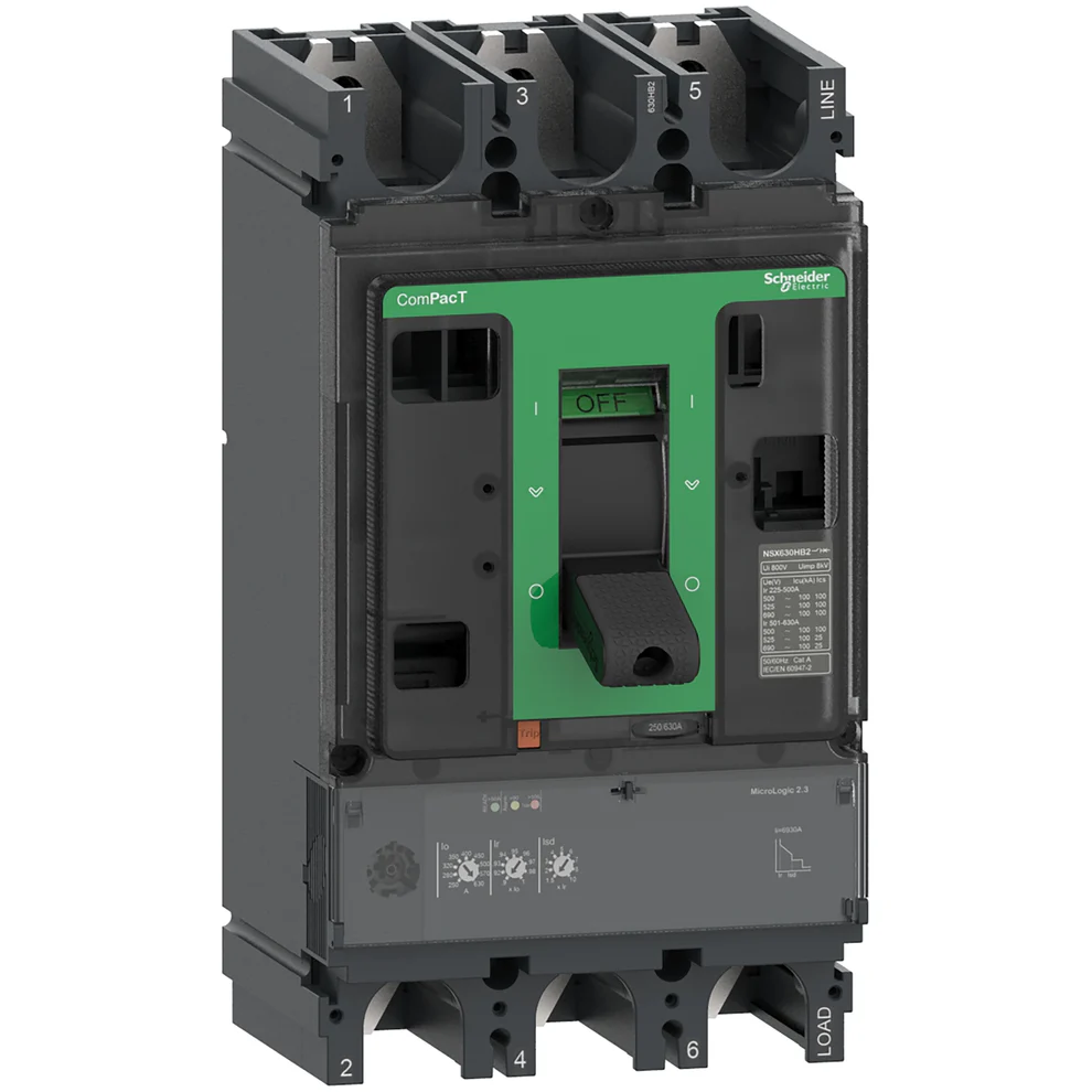 Schneider NSX160F 3 Pole Molded Case Circuit Breaker, 36 kA