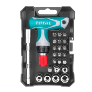 Total TACSD30186 24 Pcs T-Handle Wrench Screwdriver Set