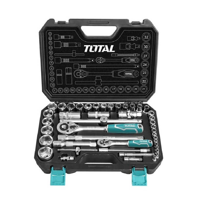 Total THT421441 1/4" 1/2" 44 Pcs Socket Set
