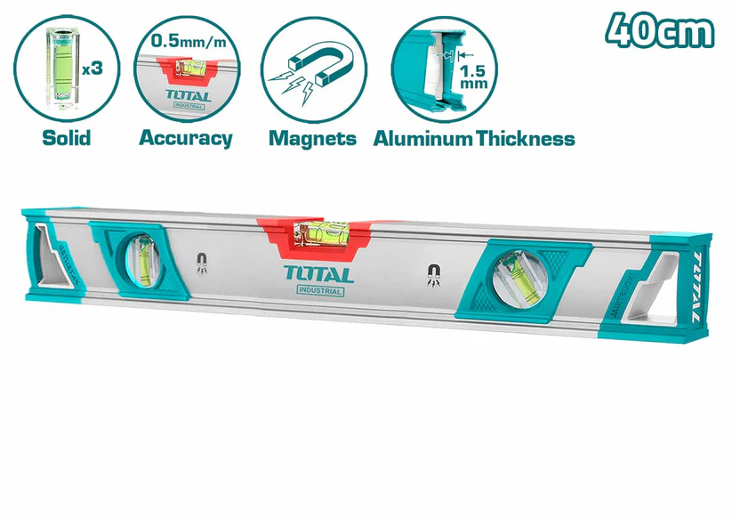 Total TMT24086M Spirit Level With Powerful Magnets