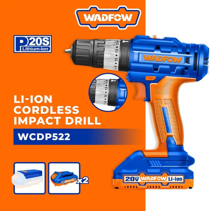 Wadfow WCDP522 Lithium-Ion Impact Drill
