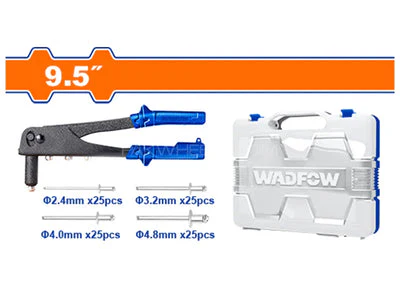 Wadfow WHR1909 101 Pcs Hand Riveter and Rivets Kit